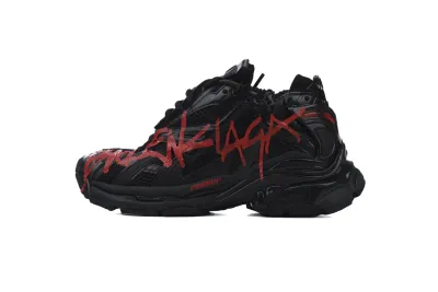 Balenciaga Runner Graffiti Black Red 677403W3RBQ1060 01