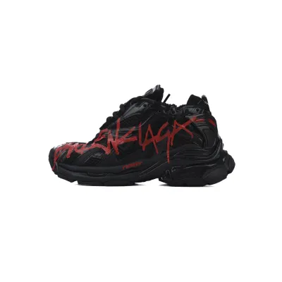 Balenciaga Runner Graffiti Black Red 677403W3RBQ1060 01