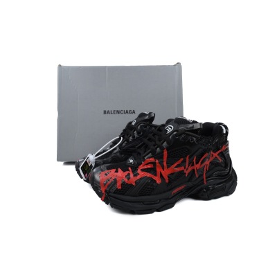 Balenciaga Runner Graffiti Black Red 677403W3RBQ1060 02