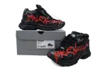 Coco Shoes Balenciaga Runner Graffiti Black Red 677403W3RBQ1060 - Cocoshoesvip.net