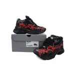 Coco Shoes Balenciaga Runner Graffiti Black Red 677403W3RBQ1060 - Cocoshoesvip.net
