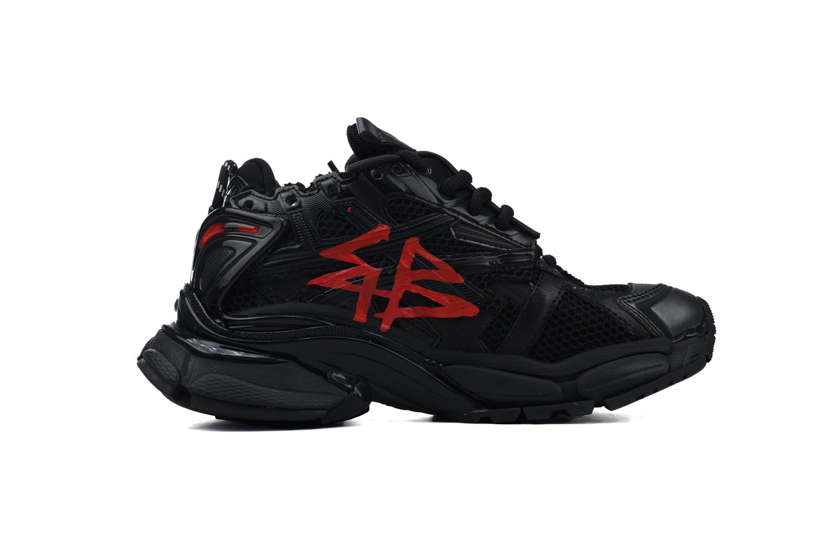 Coco Shoes Balenciaga Runner Graffiti Black Red 677403W3RBQ1060 - Cocoshoesvip.net