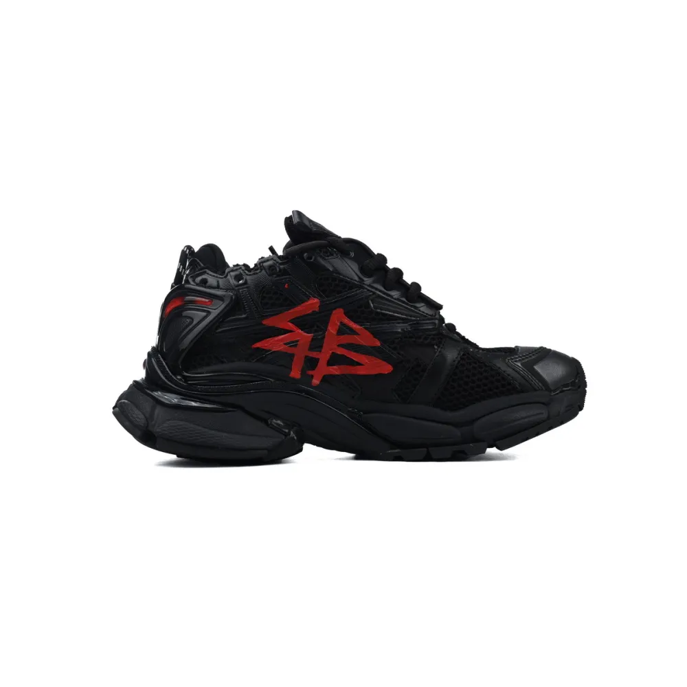 Coco Shoes Balenciaga Runner Graffiti Black Red 677403W3RBQ1060 - Cocoshoesvip.net