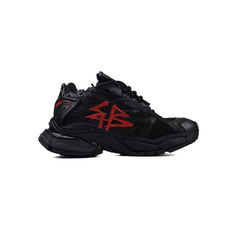 Coco Shoes Balenciaga Runner Graffiti Black Red 677403W3RBQ1060 - Cocoshoesvip.net
