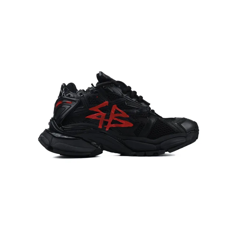 Coco Shoes Balenciaga Runner Graffiti Black Red 677403W3RBQ1060 - Cocoshoesvip.net