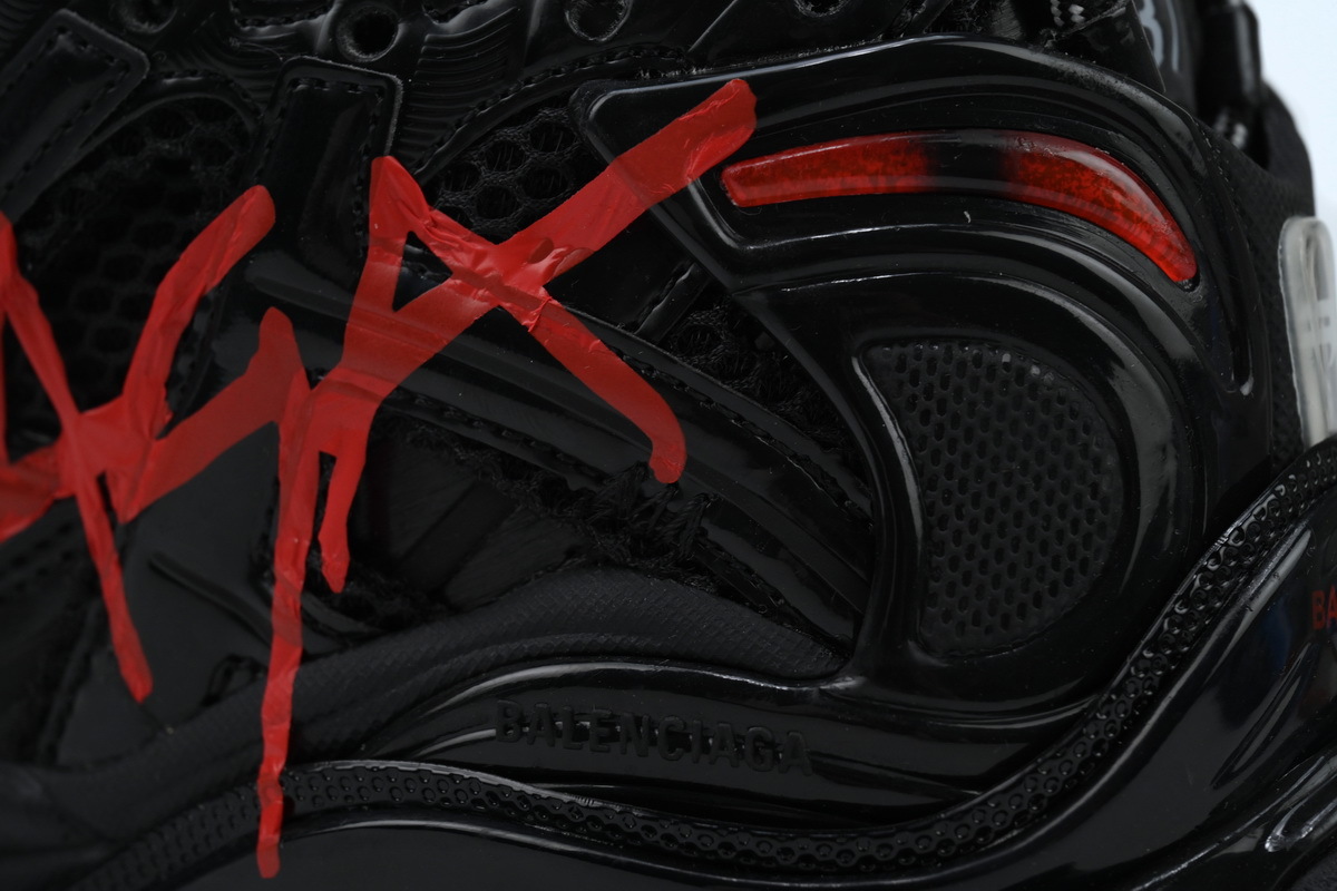 Coco Shoes Balenciaga Runner Graffiti Black Red 677403W3RBQ1060 - Cocoshoesvip.net