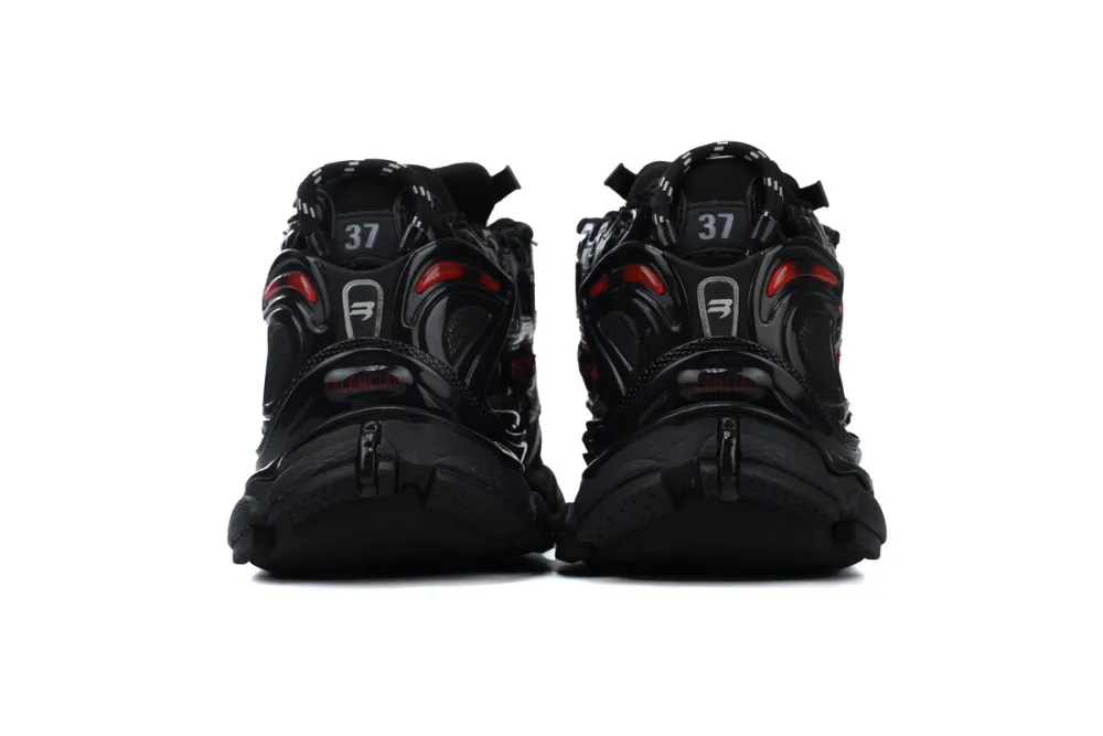 Coco Shoes Balenciaga Runner Graffiti Black Red 677403W3RBQ1060 - Cocoshoesvip.net
