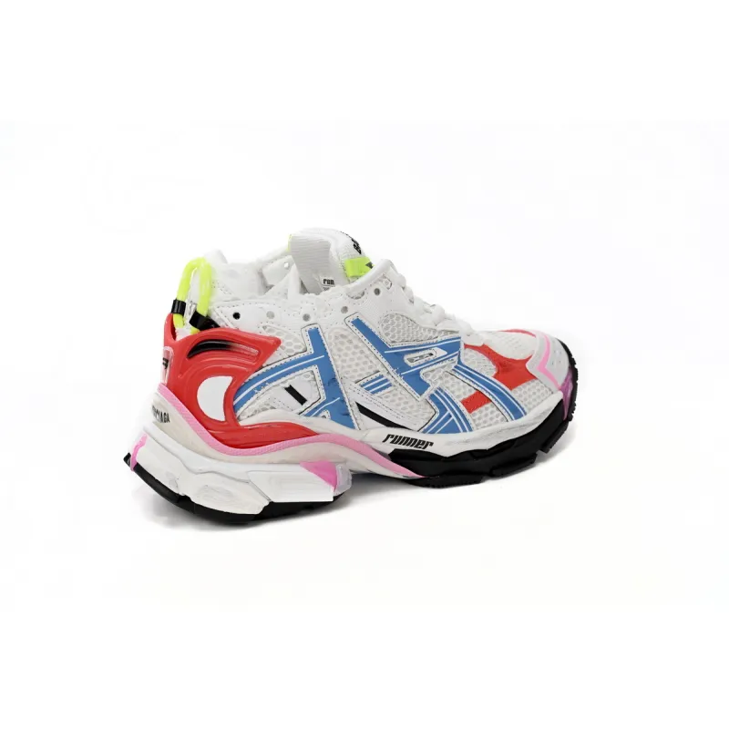 Coco Shoes Balenciaga Runner White Blue Red 677402W3RB69645 - Cocoshoesvip.net