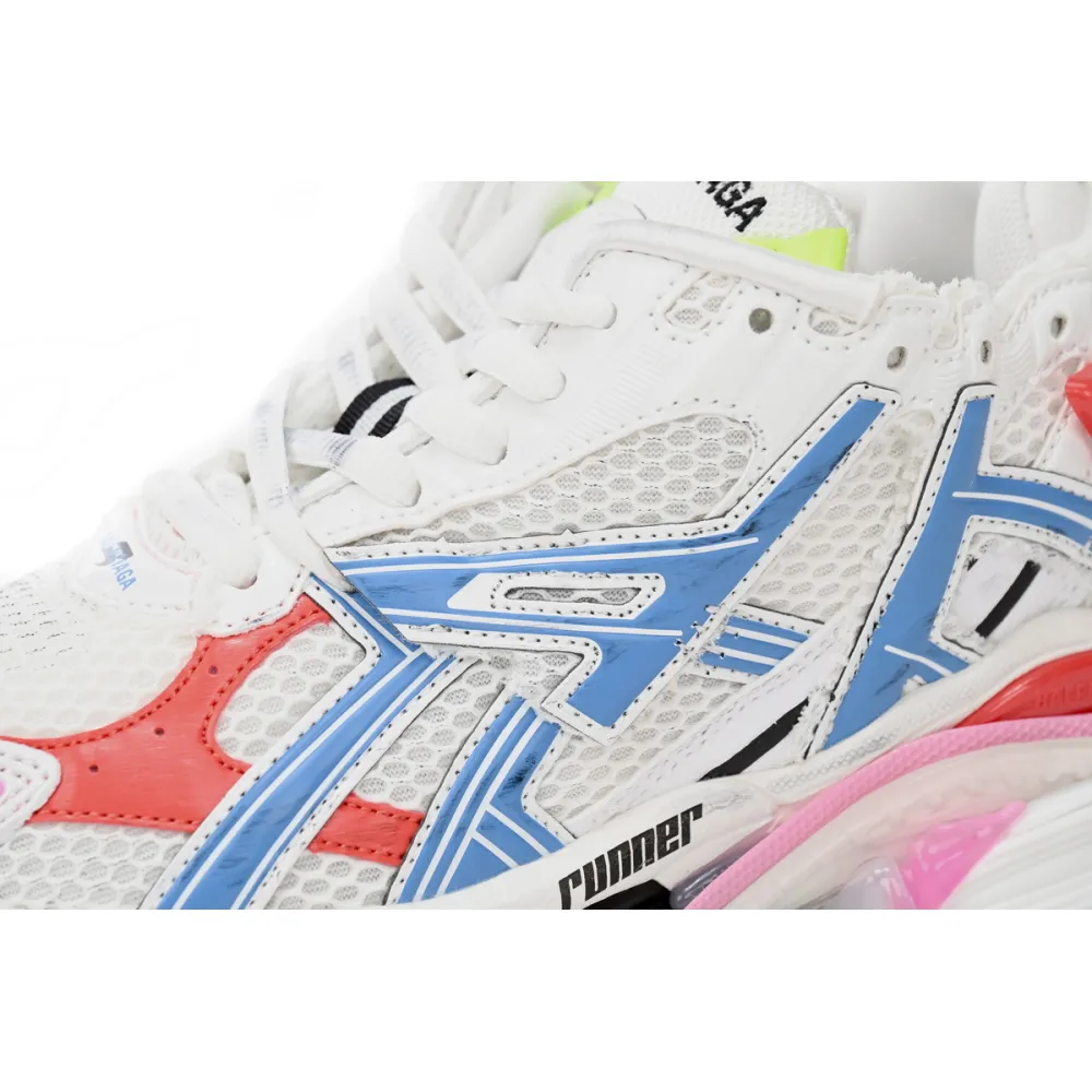 Coco Shoes Balenciaga Runner White Blue Red 677402W3RB69645 - Cocoshoesvip.net