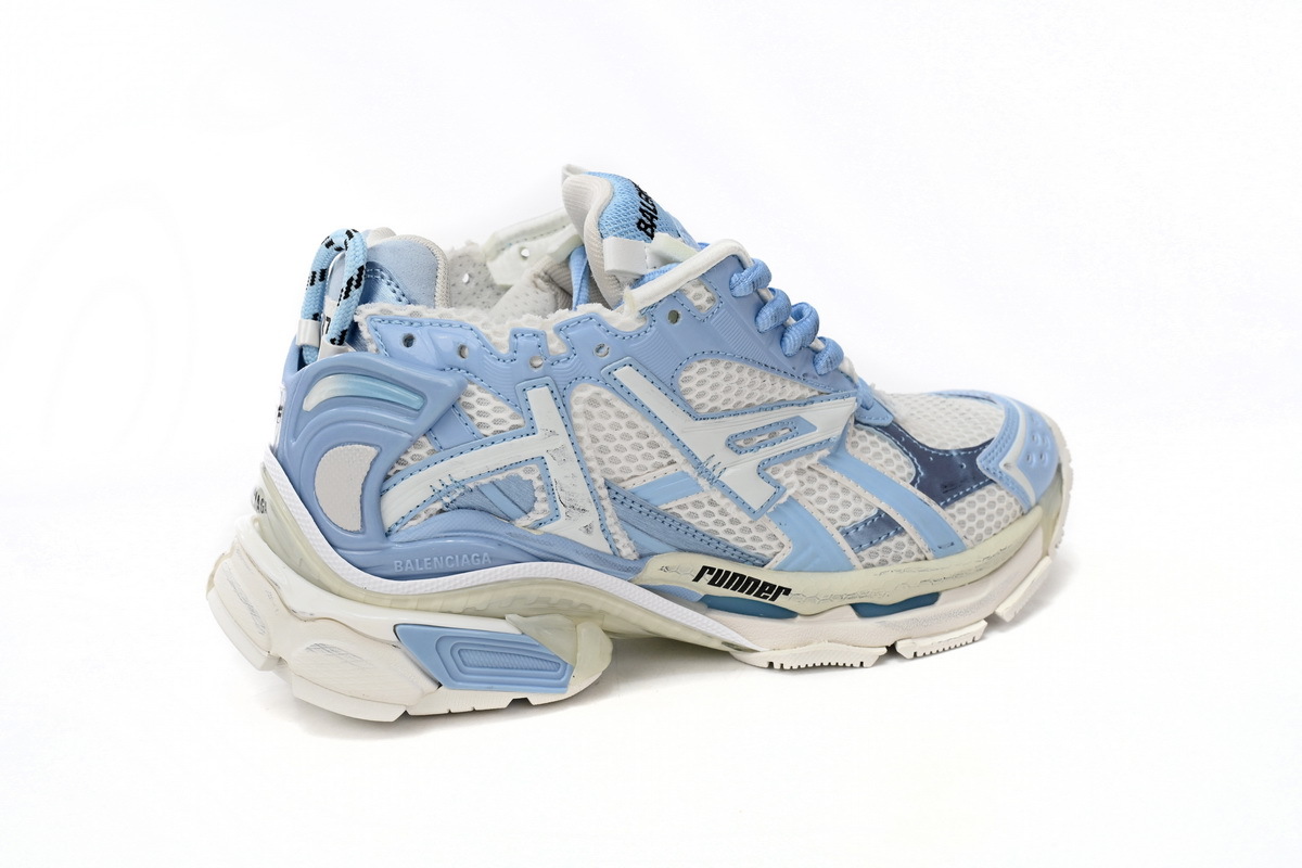 Coco Shoes Balenciaga Runner White Light Blue 677402W3RB29744 - Cocoshoesvip.net