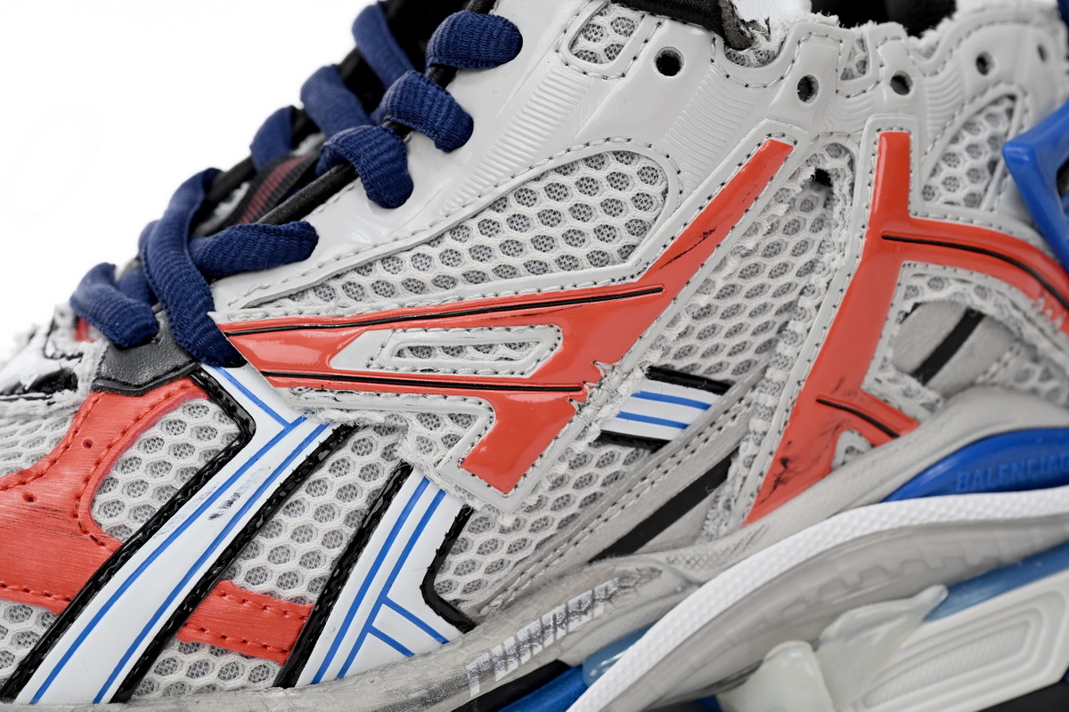 Coco Shoes Balenciaga Runner White Blue Orange 677402W3RB61264 - Cocoshoesvip.net