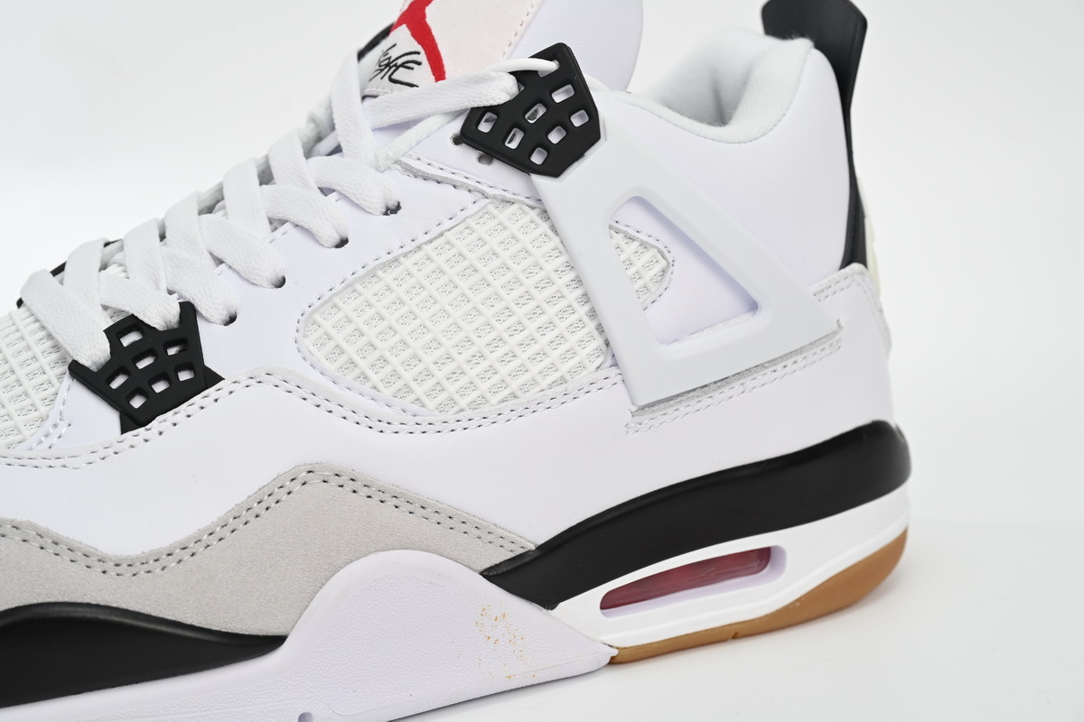 Coco Shoes Nike SB x Air Jordan 4 Retro White Black DR5415-100 - Cocoshoesvip.net