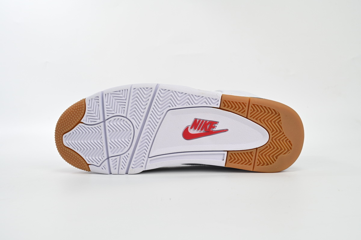 Coco Shoes Nike SB x Air Jordan 4 Retro White Black DR5415-100 - Cocoshoesvip.net