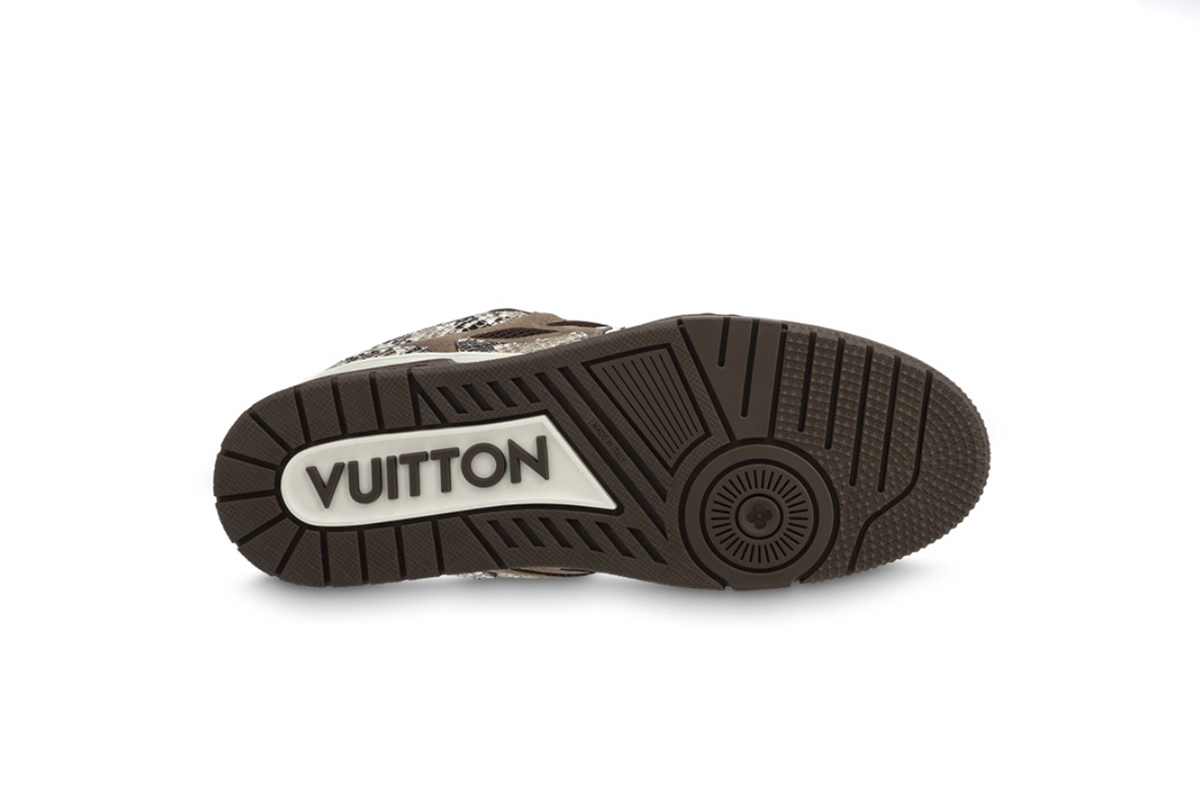 Coco Shoes Louis Vuitton LV Skate Sneaker Brown Snakeskin 1ABMG6 - Cocoshoesvip.net