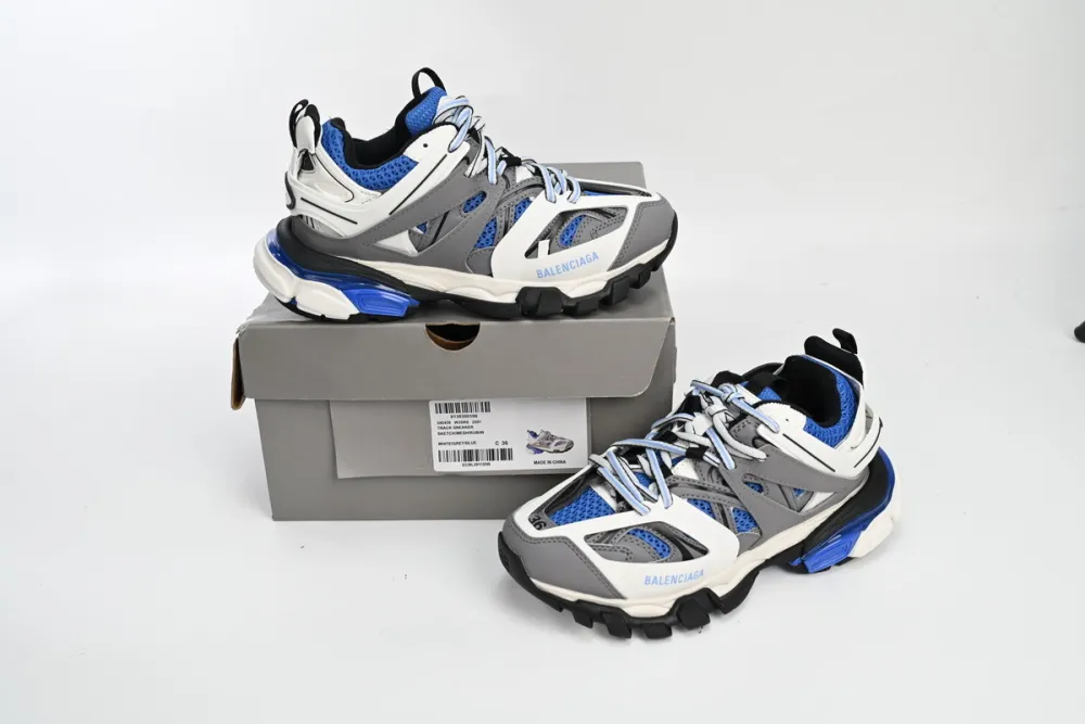 Coco Shoes Balenciaga Track Grey White Blue 542436W3SR62501 - Cocoshoesvip.net