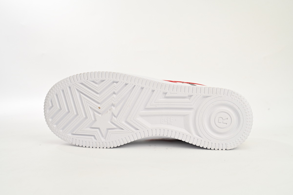 Coco Shoes A Bathing Ape Bape Sta Low Shark White 1H30-191-012-WHT - Cocoshoesvip.net