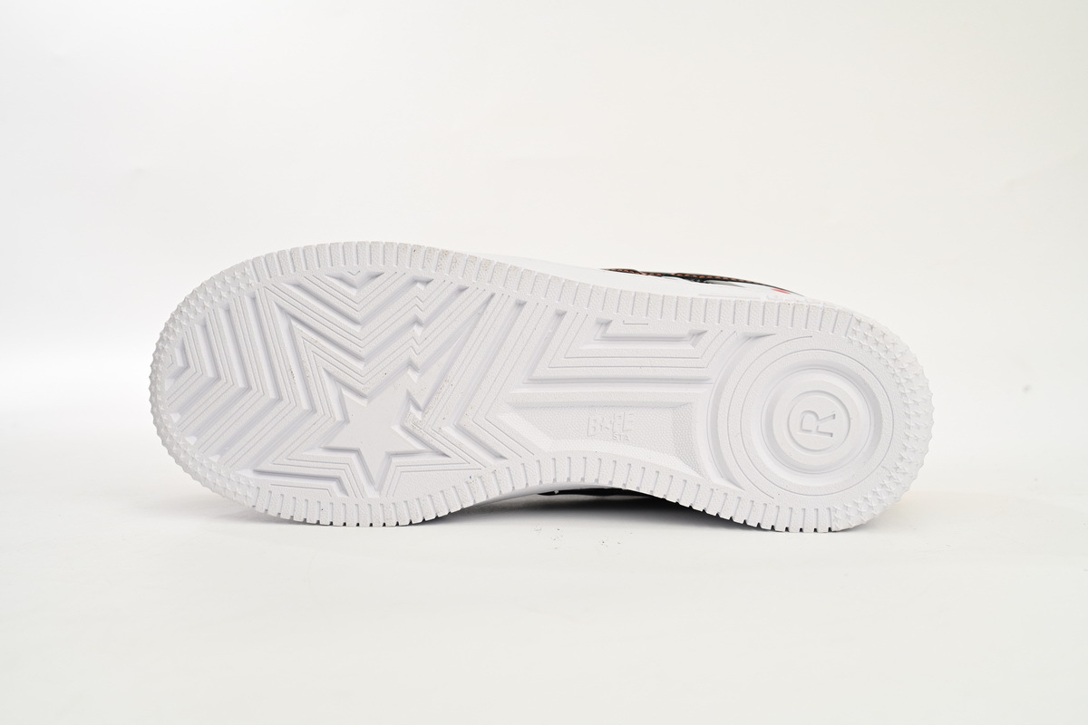 Coco Shoes A Bathing Ape Bape Sta Low Mad Shark Black Orange 1H30191005-BLK - Cocoshoesvip.net