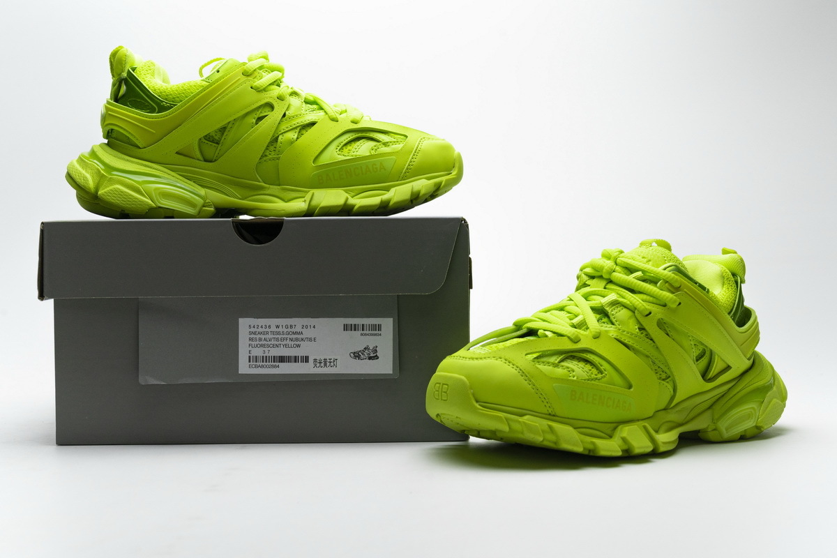 Coco Shoes Balenciaga Track Fluorescent Yellow (Without LED) 542436W1GB72014 - Cocoshoesvip.net