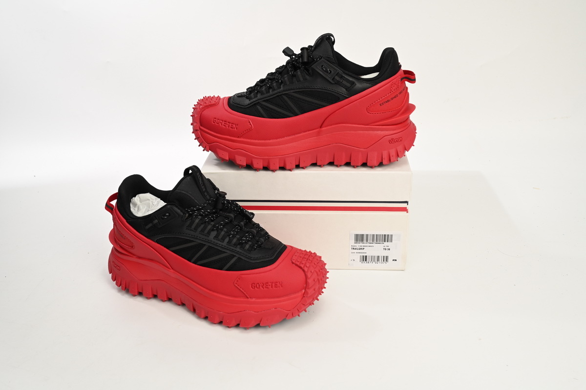 Coco Shoes Moncler Trailgrip Gore-Tex Black Red H209A4M00100M2058P49 - Cocoshoesvip.net