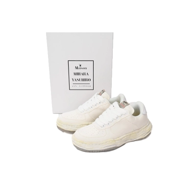 Coco Shoes Maison Mihara Yasuhiro Wayne OG Sole Washed Canvas Low White A08FW708 NO.770 02