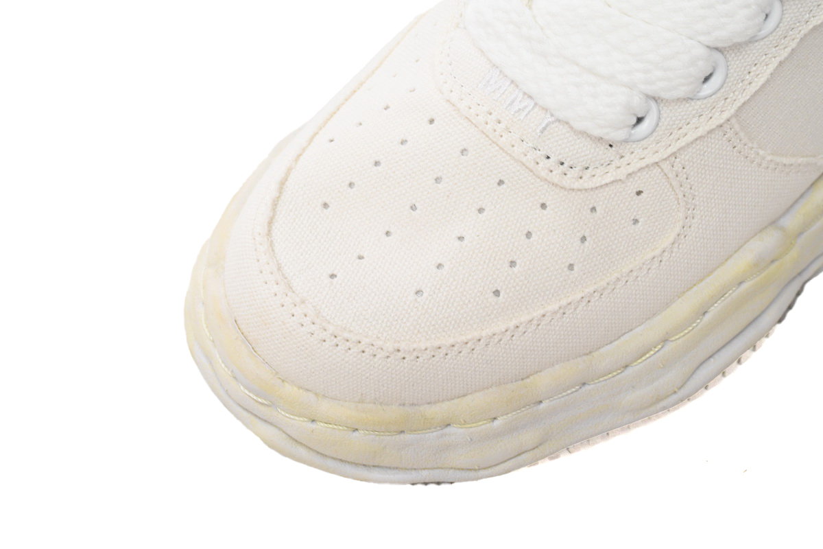 Coco Shoes Maison Mihara Yasuhiro Wayne OG Sole Washed Canvas Low White A08FW708 NO.770 - Cocoshoesvip.net
