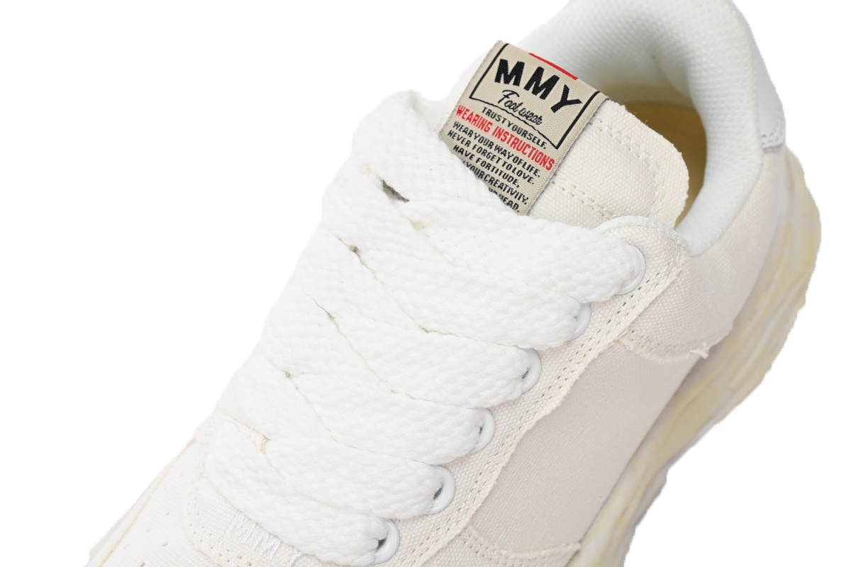 Coco Shoes Maison Mihara Yasuhiro Wayne OG Sole Washed Canvas Low White A08FW708 NO.770 - Cocoshoesvip.net