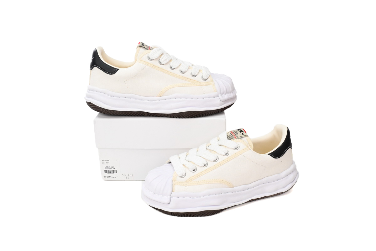 Coco Shoes Maison Mihara Yasuhiro White And White Yellow A06FW704 NO.704 - Cocoshoesvip.net