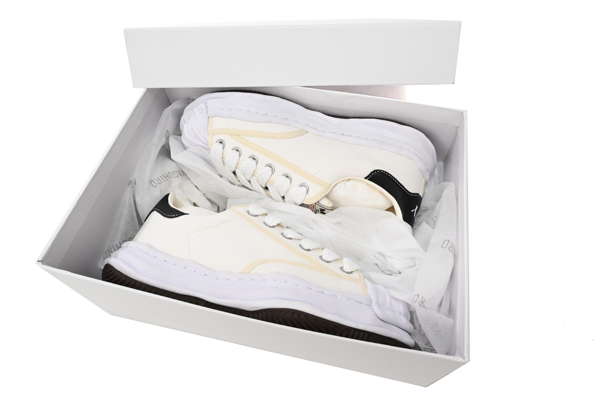 Coco Shoes Maison Mihara Yasuhiro White And White Yellow A06FW704 NO.704 - Cocoshoesvip.net