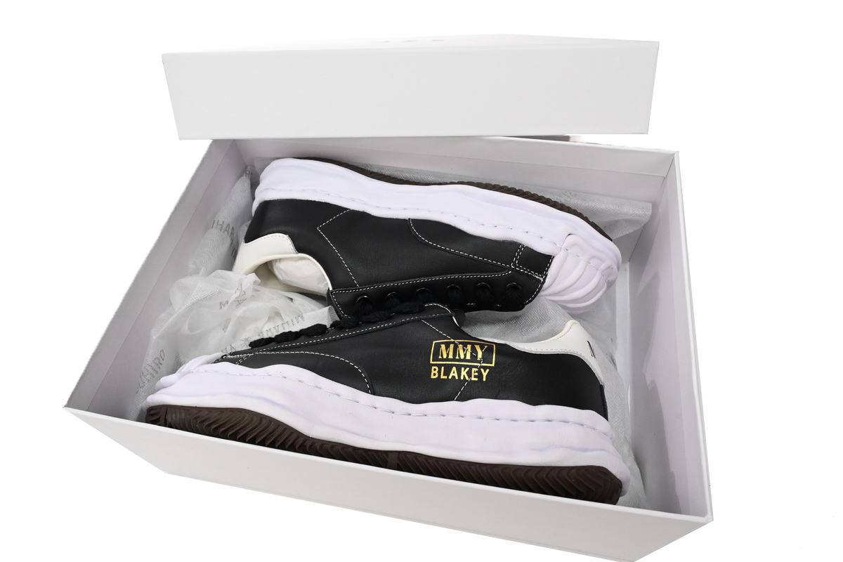 Coco Shoes Maison Mihara Yasuhiro Blakey OG Sole Leather Low Black A06FW702 NO.701 - Cocoshoesvip.net