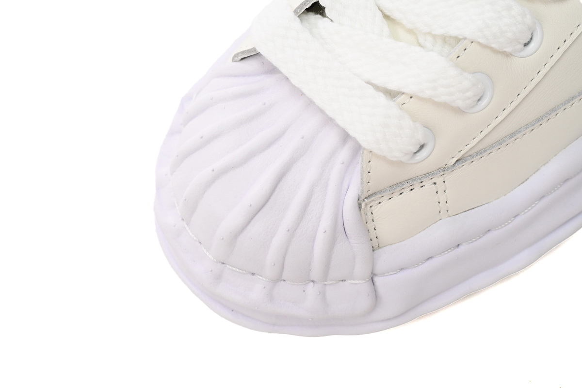 Coco Shoes Maison Mihara Yasuhiro Blakey OG Sole Leather Low White A06FW702 NO.702 - Cocoshoesvip.net
