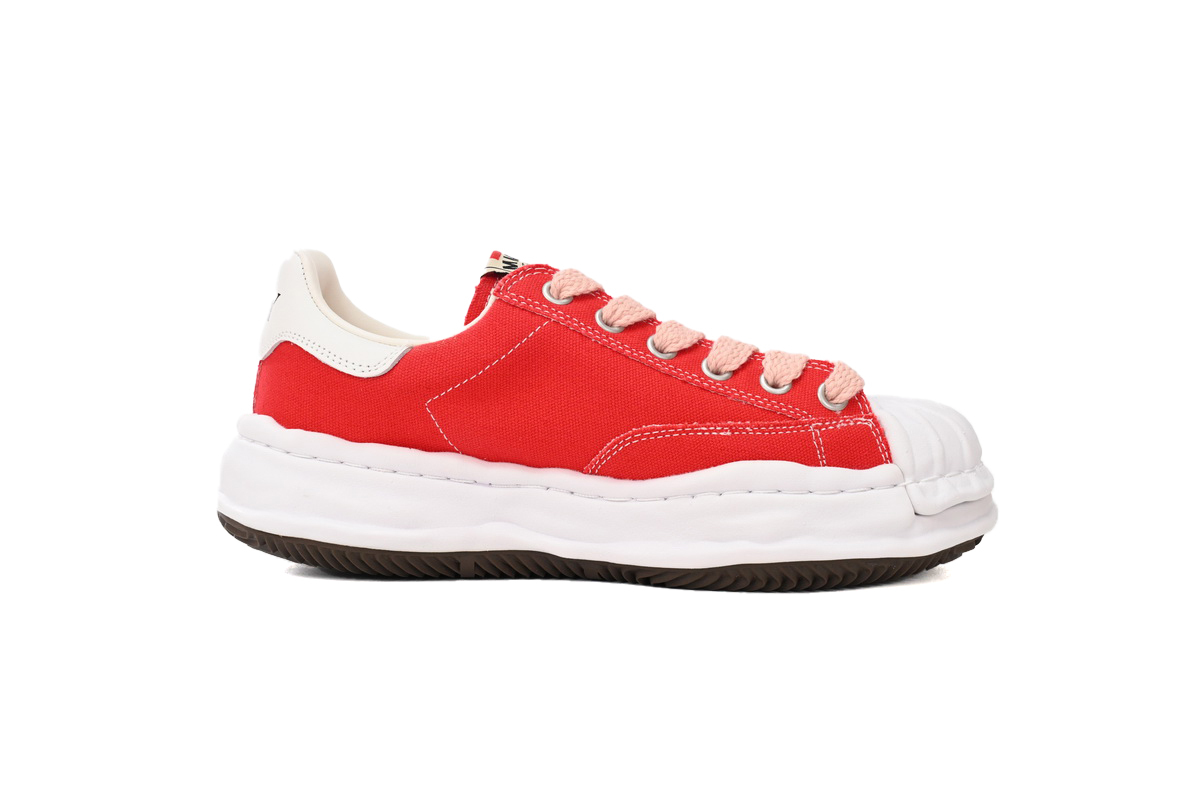 Coco Shoes Maison Mihara Yasuhiro Blakey OG Sole Canvas Low Red A08FW735 NO.766 - Cocoshoesvip.net