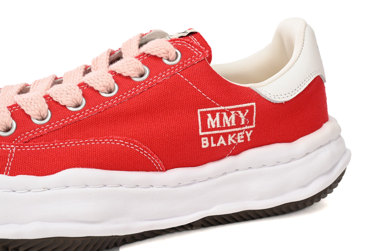 Coco Shoes Maison Mihara Yasuhiro Blakey OG Sole Canvas Low Red A08FW735 NO.766 - Cocoshoesvip.net