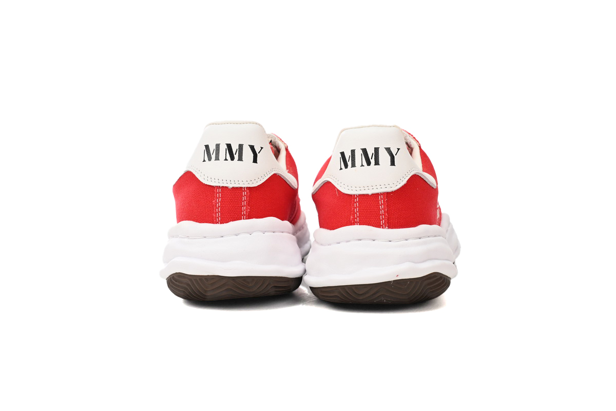 Coco Shoes Maison Mihara Yasuhiro Blakey OG Sole Canvas Low Red A08FW735 NO.766 - Cocoshoesvip.net