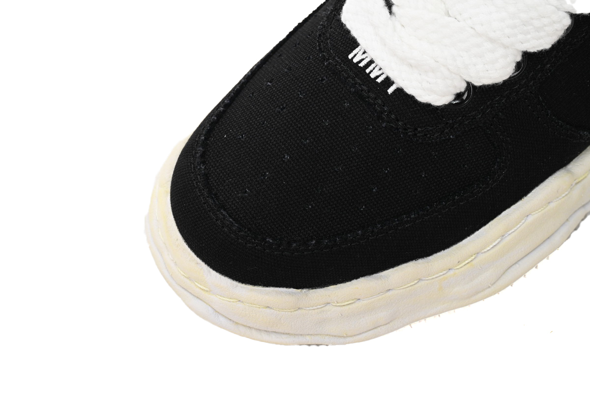 Coco Shoes Maison Mihara Yasuhiro Wayne OG Sole Washed Canvas Low Black A08FW708 NO.769 - Cocoshoesvip.net