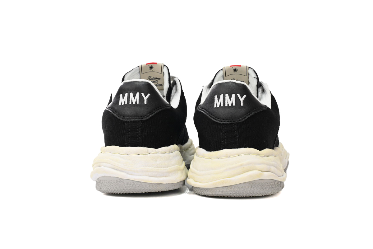 Coco Shoes Maison Mihara Yasuhiro Wayne OG Sole Washed Canvas Low Black A08FW708 NO.769 - Cocoshoesvip.net