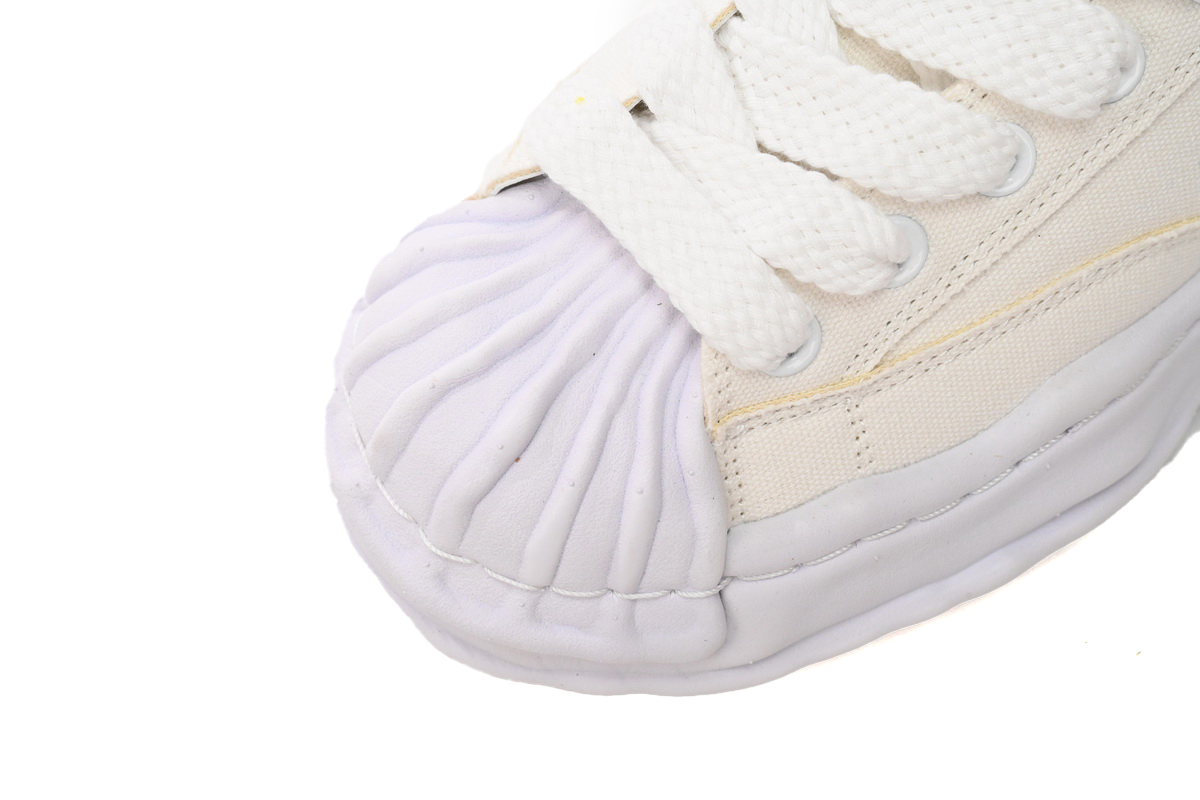 Coco Shoes Maison Mihara Yasuhiro Blakey OG Sole Canvas Low White A08FW735 NO.763 - Cocoshoesvip.net