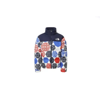 The North Face 1996 Retro Nuptse IC Geo Print Jacket Blue NF0A5IX43H1 01