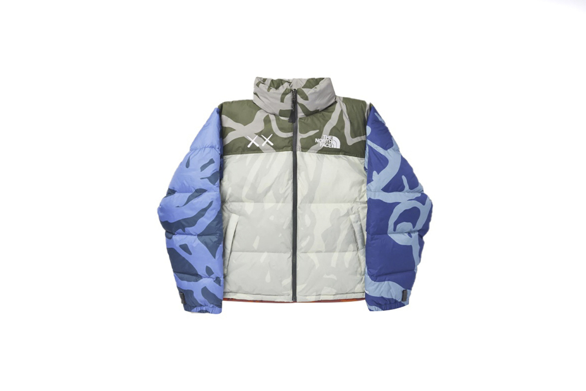 Coco Shoes The North Face x KAWS Youth Retro 1996 Nuptse Jacket KW Moonlight Ivory Nuptse Print NF0A7WLX - Cocoshoesvip.net