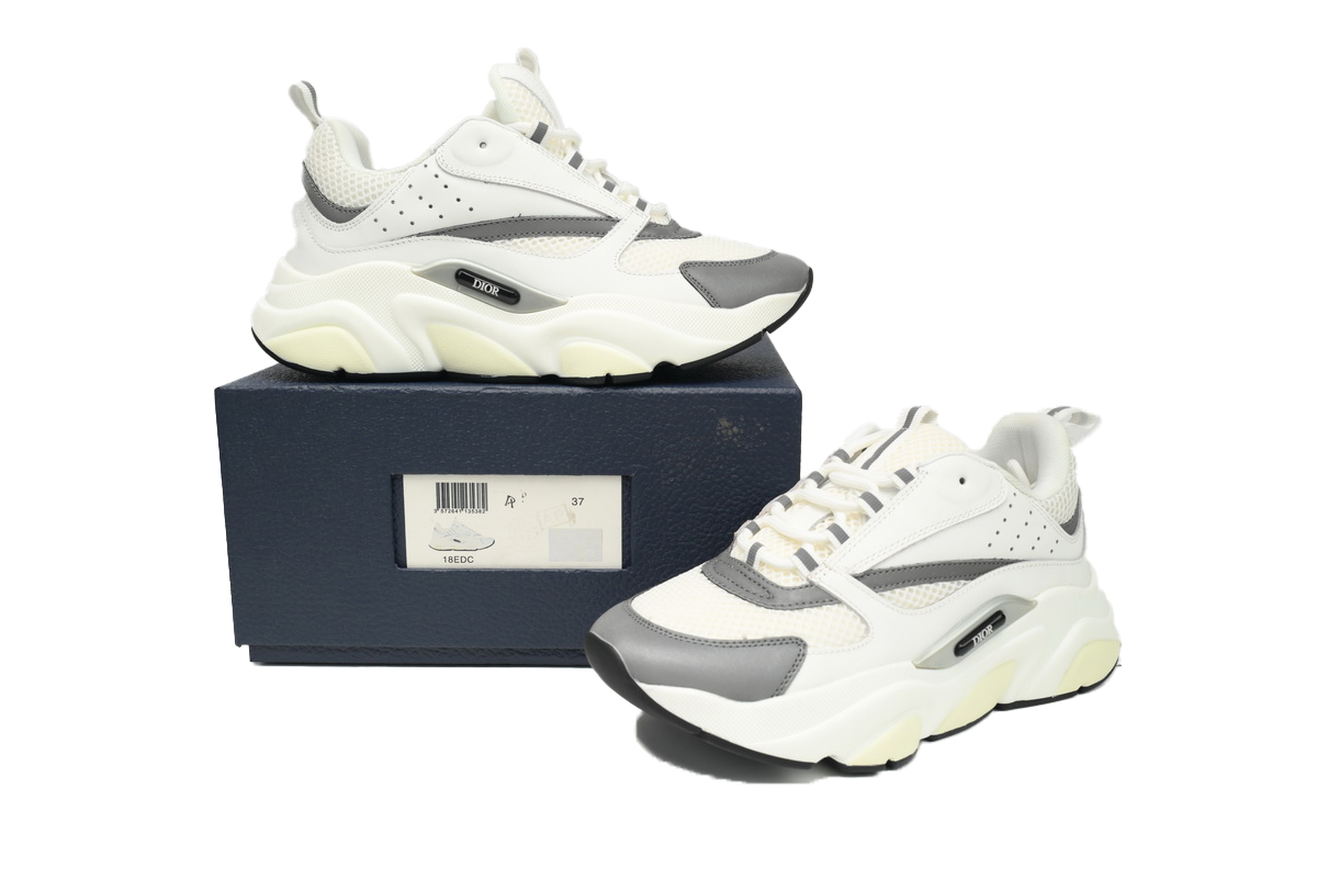 Coco Shoes Dior B22 Triple White Silver 3SN231YJG_H000 - Cocoshoesvip.net