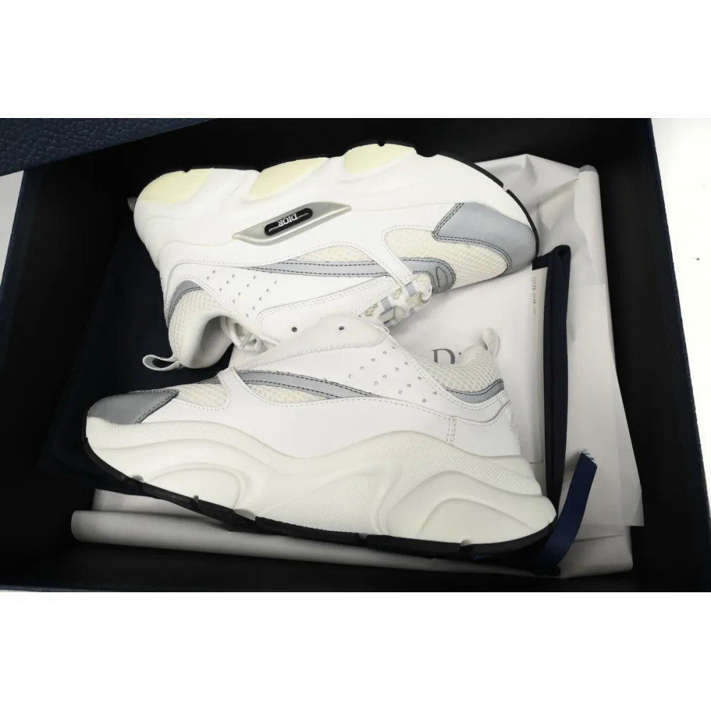 Coco Shoes Dior B22 Triple White Silver 3SN231YJG_H000 - Cocoshoesvip.net