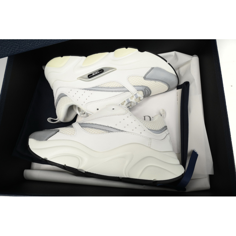 Coco Shoes Dior B22 Triple White Silver 3SN231YJG_H000 - Cocoshoesvip.net