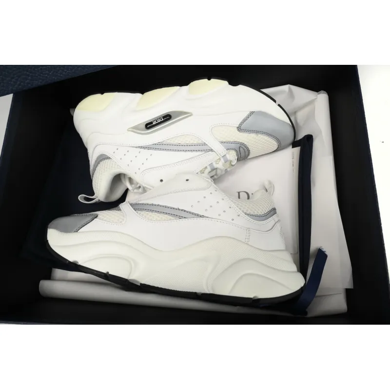 Coco Shoes Dior B22 Triple White Silver 3SN231YJG_H000 - Cocoshoesvip.net