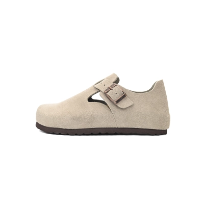 Birkenstock London Suede Leather Taupe 1010503 01