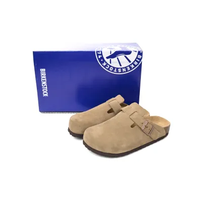 Birkenstock Boston Soft Footbed Suede Leather Taupe 0560773 02
