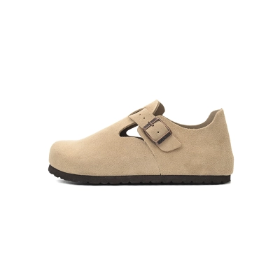Birkenstock London Suede Sandals Taupe 1010504 01