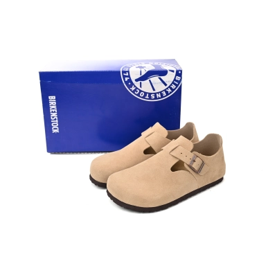 Birkenstock London Suede Sandals Taupe 1010504 02