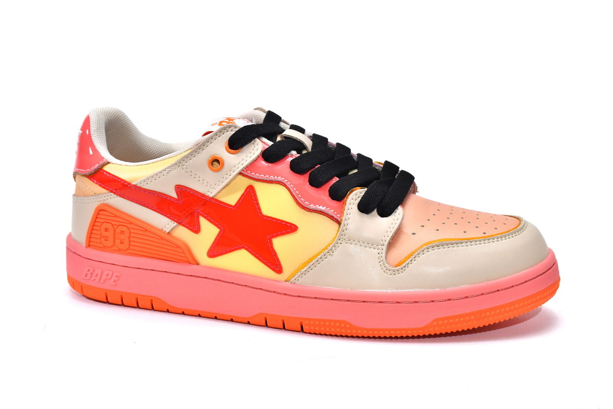 Coco Shoes A Bathing Ape Bape Sk8 Sta Orange  1I30-191-003 - Cocoshoesvip.net
