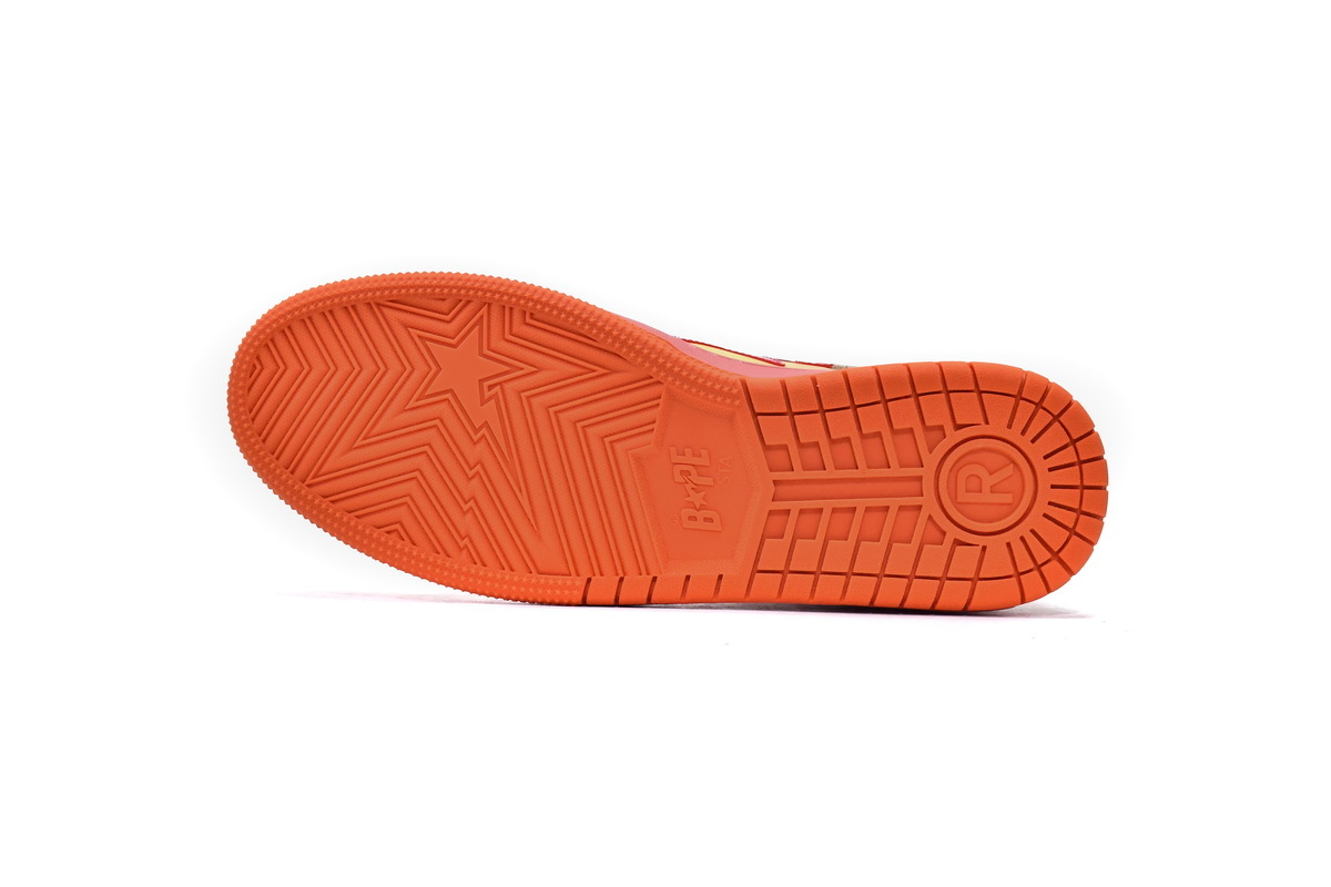 Coco Shoes A Bathing Ape Bape Sk8 Sta Orange  1I30-191-003 - Cocoshoesvip.net