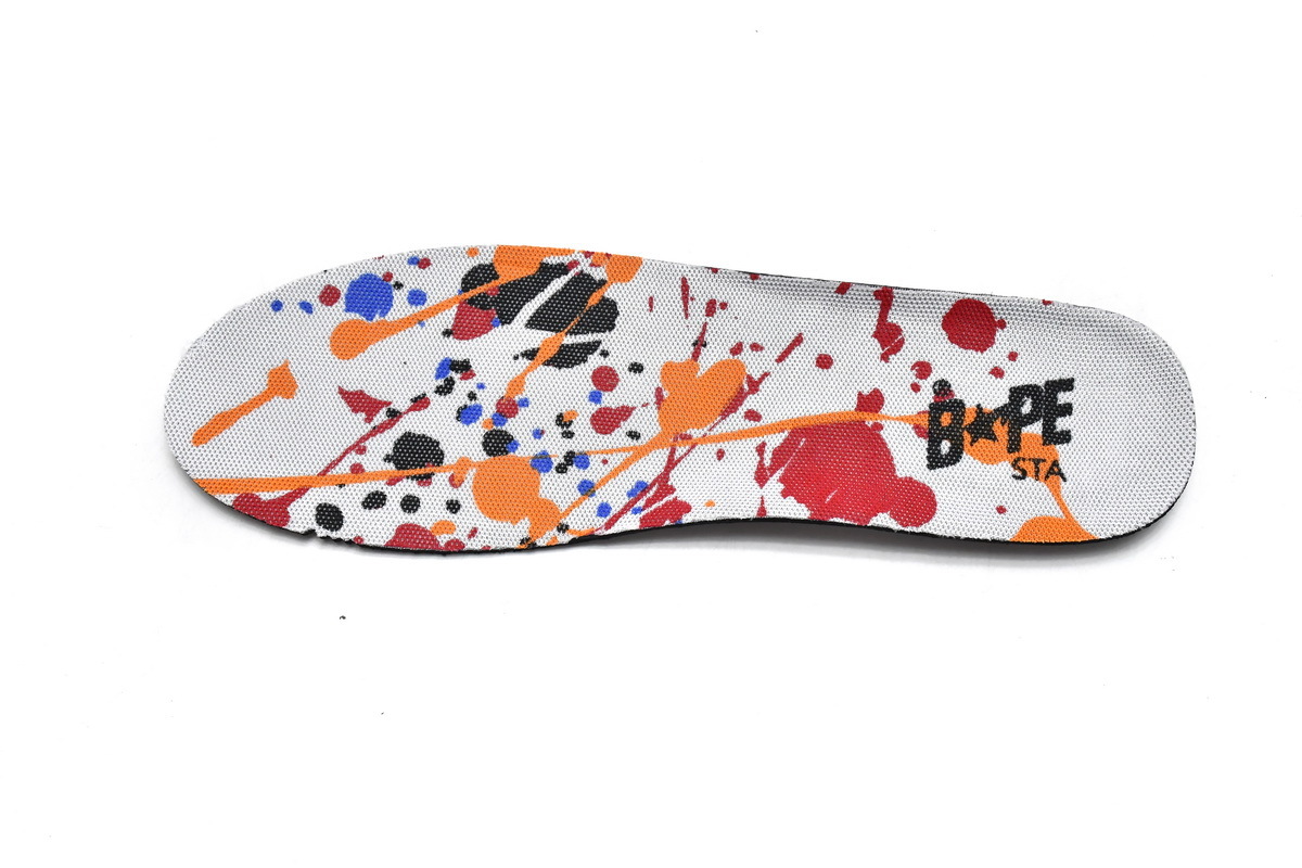 Coco Shoes A Bathing Ape Bape Sta Paint Splatter Black 1I20-291-009 - Cocoshoesvip.net