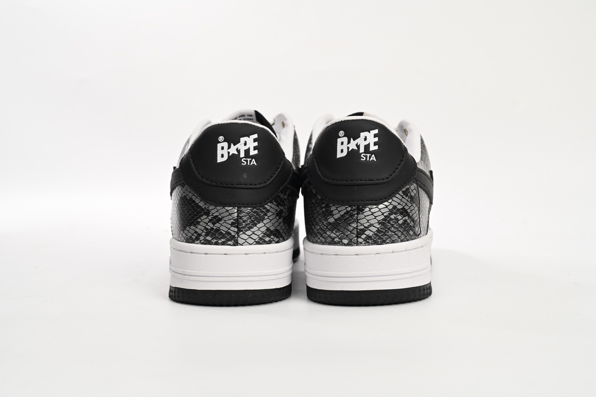 Coco Shoes A Bathing Ape Bape Sta Snake Skin Black 001FWI801009M_BLK - Cocoshoesvip.net